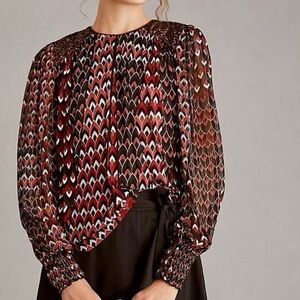 Bl^nk Embellished Patterned Blouse